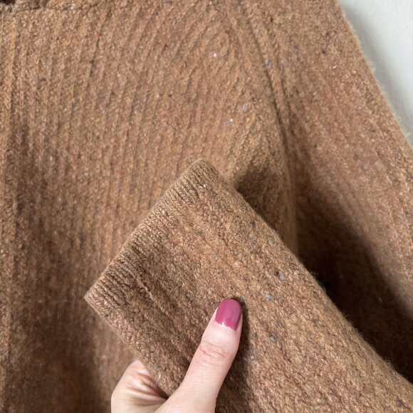 The Simple Folk Wool Maple Brown Knit Hoodie Sweater Womens XS Cabincore Scandi - Picture 12 of 15